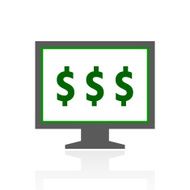 Computer Monitor icon on a white background - FreshSeries N137