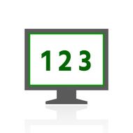 Computer Monitor icon on a white background - FreshSeries N140