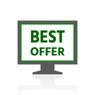 Computer Monitor icon on a white background - FreshSeries N141