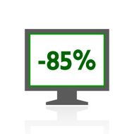 Computer Monitor icon on a white background - FreshSeries N145