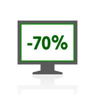 Computer Monitor icon on a white background - FreshSeries N148