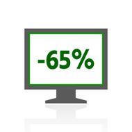 Computer Monitor icon on a white background - FreshSeries N149