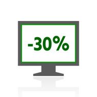 Computer Monitor icon on a white background - FreshSeries N156