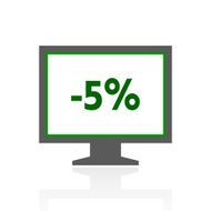 Computer Monitor icon on a white background - FreshSeries N161