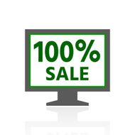 Computer Monitor icon on a white background - FreshSeries N162