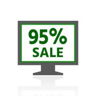Computer Monitor icon on a white background - FreshSeries N163