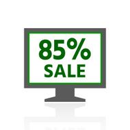 Computer Monitor icon on a white background - FreshSeries N165