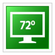 Computer Monitor icon on a square button - FlatSeries N20