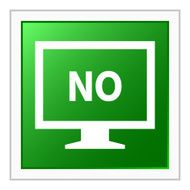 Computer Monitor icon on a square button - FlatSeries N24