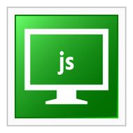 Computer Monitor icon on a square button - FlatSeries N40