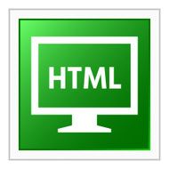 Computer Monitor icon on a square button - FlatSeries N41