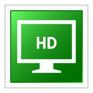 Computer Monitor icon on a square button - FlatSeries N42