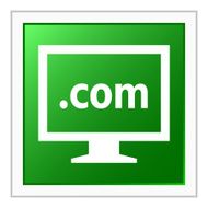 Computer Monitor icon on a square button - FlatSeries N50