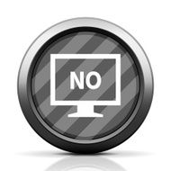 Computer Monitor icon on a round button - EliteSeries N8
