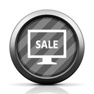 Computer Monitor icon on a round button - EliteSeries N19