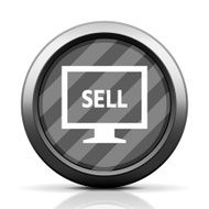 Computer Monitor icon on a round button - EliteSeries N20