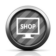 Computer Monitor icon on a round button - EliteSeries N21