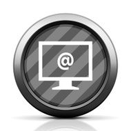 Computer Monitor icon on a round button - EliteSeries N35