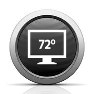 Computer Monitor icon on a round button - ElectSeries N5