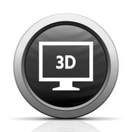 Computer Monitor icon on a round button - ElectSeries N6