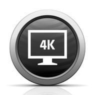 Computer Monitor icon on a round button - ElectSeries N7