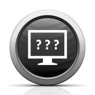 Computer Monitor icon on a round button - ElectSeries N8