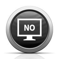 Computer Monitor icon on a round button - ElectSeries N9