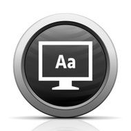 Computer Monitor icon on a round button - ElectSeries N11