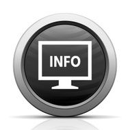 Computer Monitor icon on a round button - ElectSeries N13