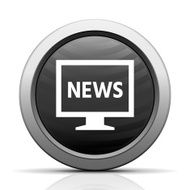 Computer Monitor icon on a round button - ElectSeries N14