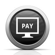 Computer Monitor icon on a round button - ElectSeries N17