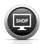 Computer Monitor icon on a round button - ElectSeries N22