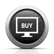 Computer Monitor icon on a round button - ElectSeries N30