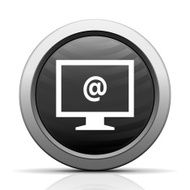 Computer Monitor icon on a round button - ElectSeries N36