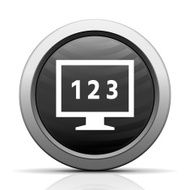 Computer Monitor icon on a round button - ElectSeries N40
