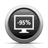Computer Monitor icon on a round button - ElectSeries N43