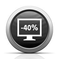 Computer Monitor icon on a round button - ElectSeries N54