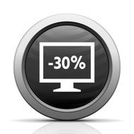 Computer Monitor icon on a round button - ElectSeries N56