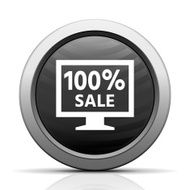 Computer Monitor icon on a round button - ElectSeries N61