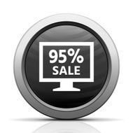 Computer Monitor icon on a round button - ElectSeries N62