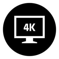 Computer Monitor icon on a round button - DimSeries N7