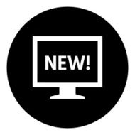 Computer Monitor icon on a round button - DimSeries N15