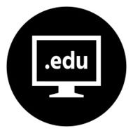 Computer Monitor icon on a round button - DimSeries N32