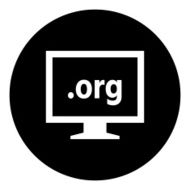 Computer Monitor icon on a round button - DimSeries N33