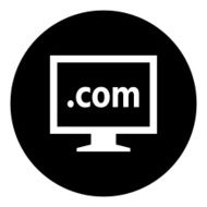Computer Monitor icon on a round button - DimSeries N35