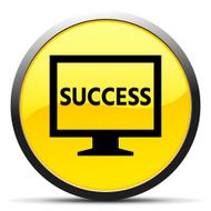 Computer Monitor icon on a round button - CurveSeries N2