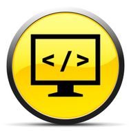 Computer Monitor icon on a round button - CurveSeries N4