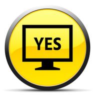 Computer Monitor icon on a round button - CurveSeries N10