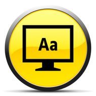 Computer Monitor icon on a round button - CurveSeries N11