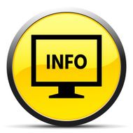 Computer Monitor icon on a round button - CurveSeries N13